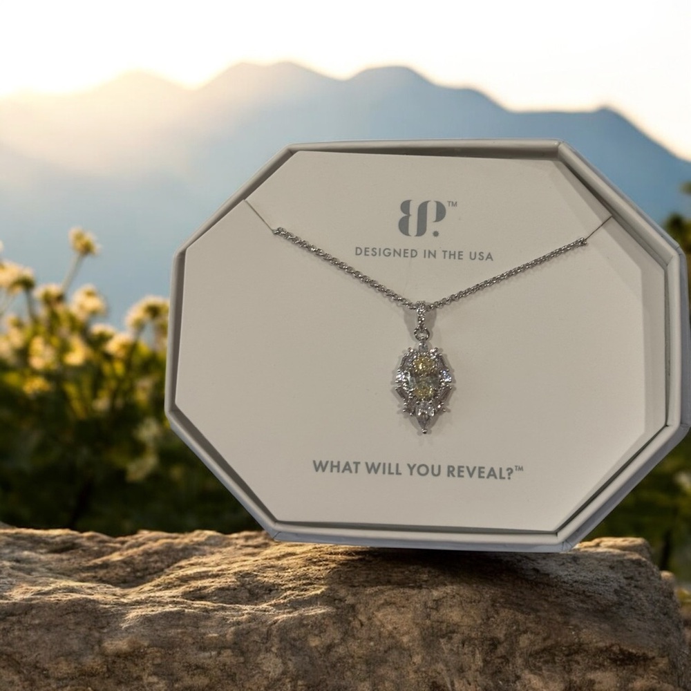 Bomb Party Necklace RBP7715 ‘Tantalizing Looks’ Lemon CZ/Rhodium